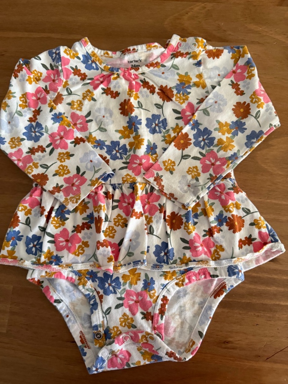 Carter's Pink Floral Toddler Top Size 24 M